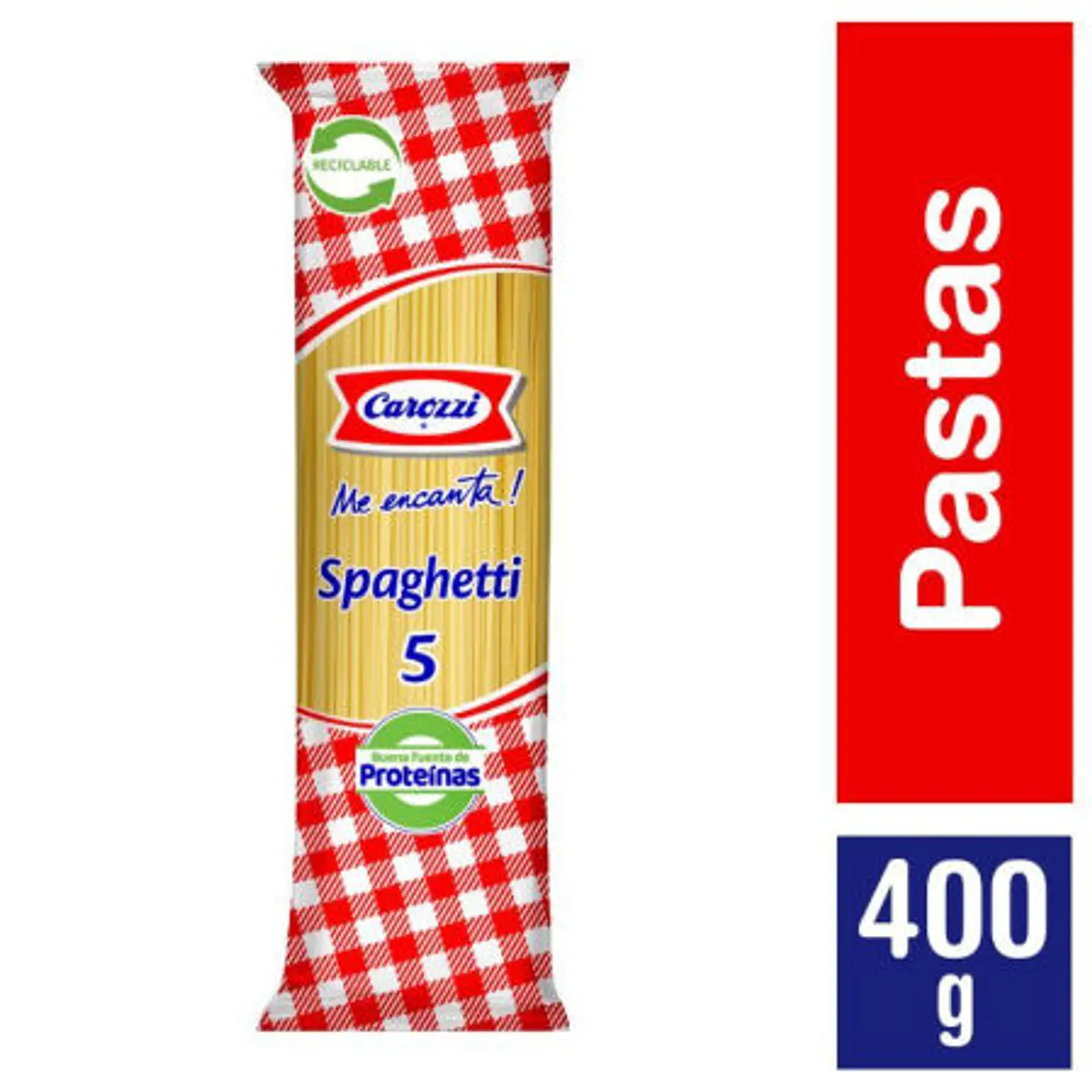 Manga de fideos carozzi 25 unidades de 400 gramos  1