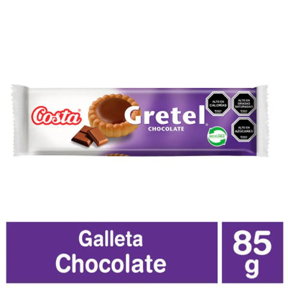 Galletas Gretel Chocolate Bolsa 85 g Costa 1