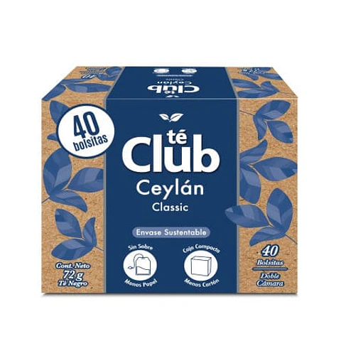 Te Classic Sustentable 40 Bolsas 72 g Té Club
