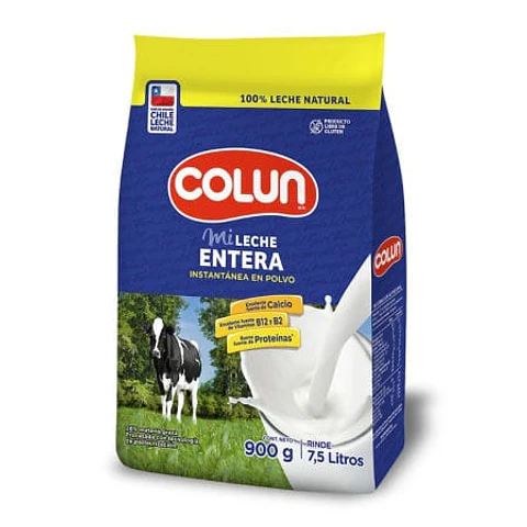 Leche en Polvo Entera Bolsa 900 g Colun