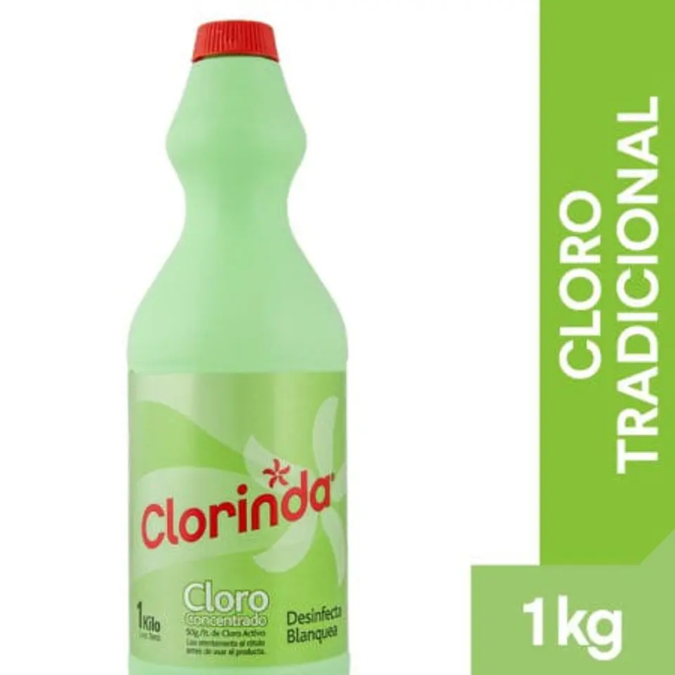 Cloro Líquido Tradicional Botella 1 Kg Clorinda 1