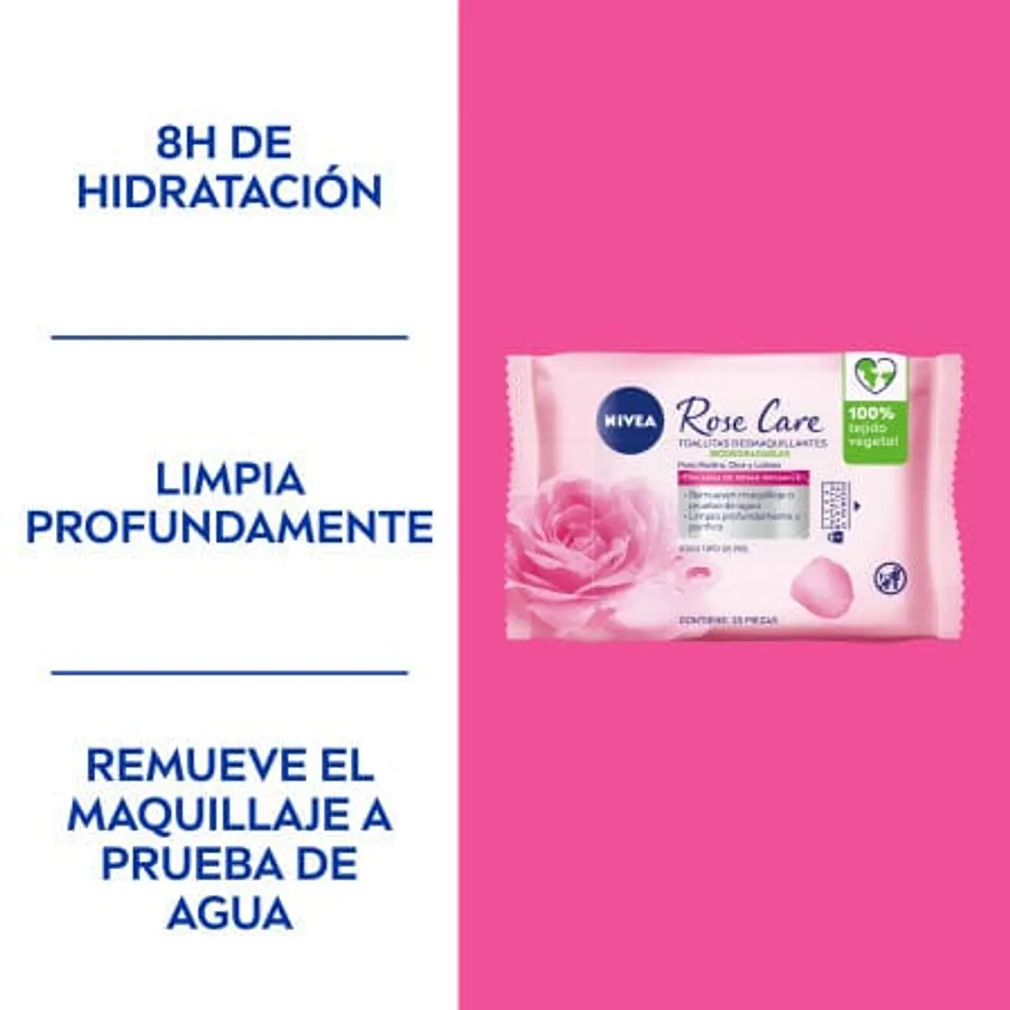 Toallitas Desmaquillantes Micelares Nivea Rose Care 25 Un Nivea 1