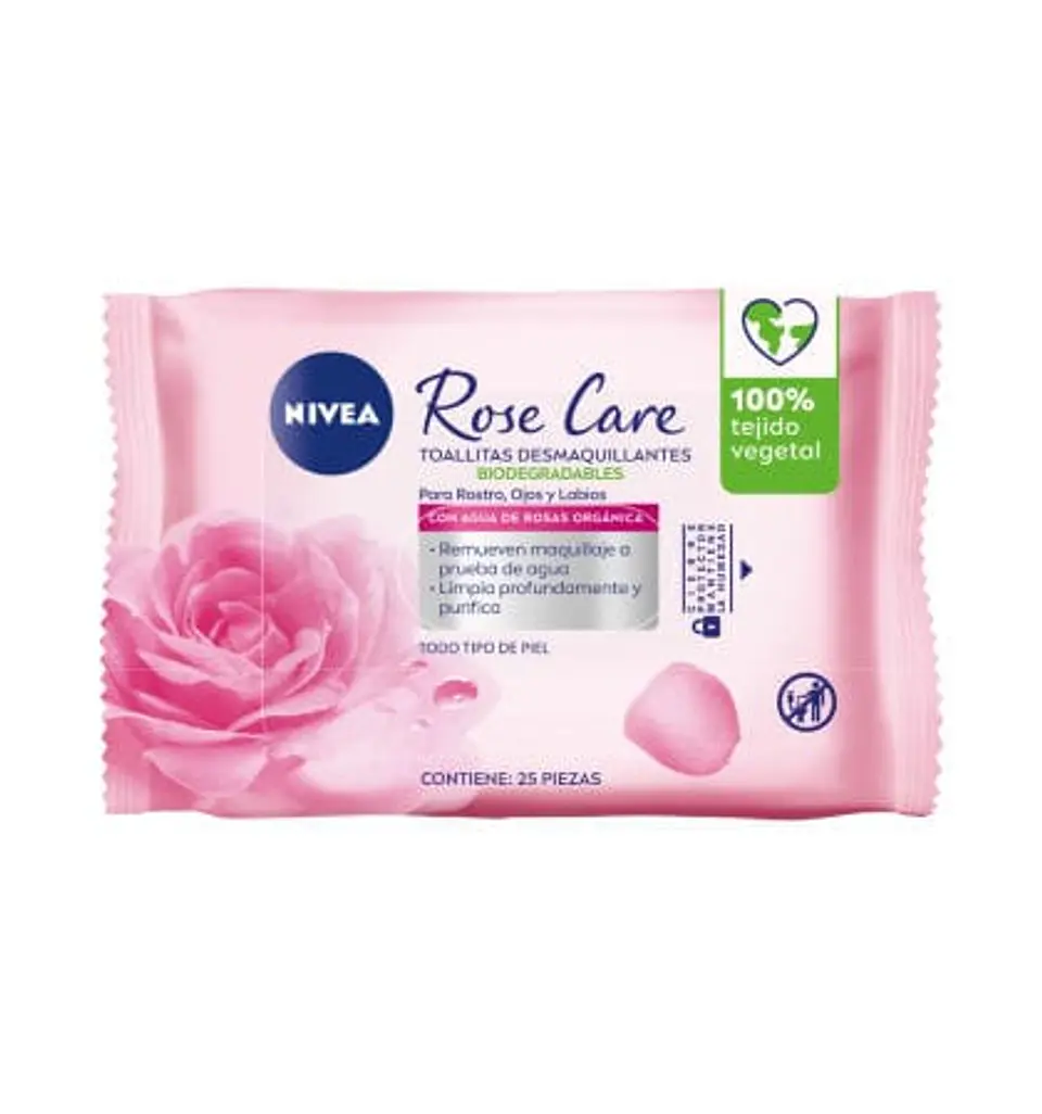 Toallitas Desmaquillantes Micelares Nivea Rose Care 25 Un Nivea 2