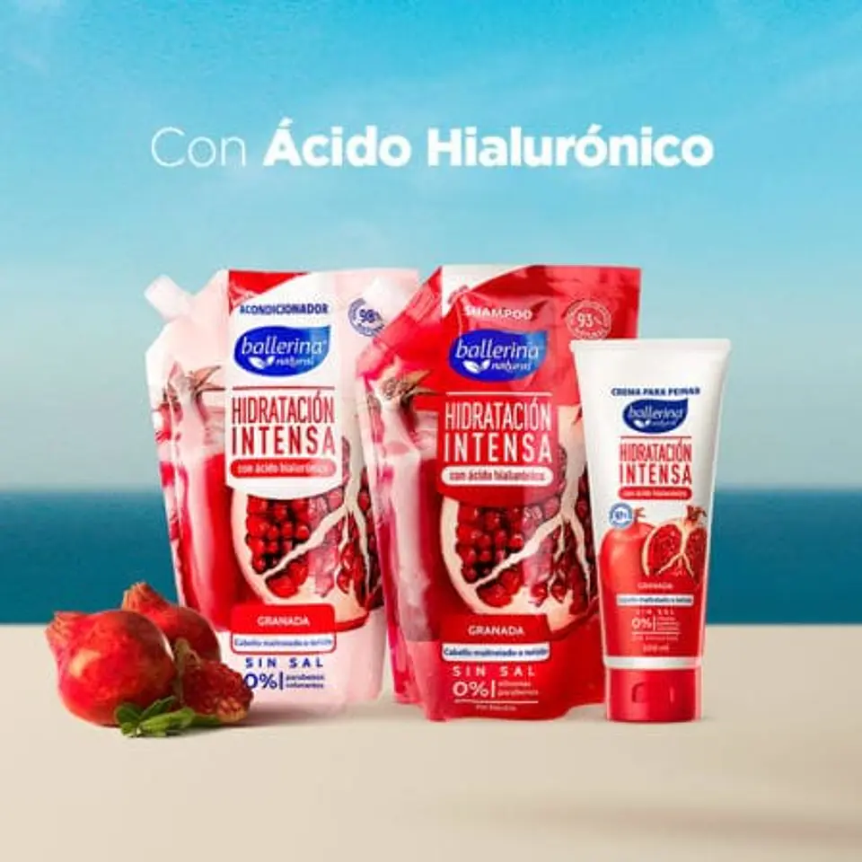 Shampoo sin Sal Granada Doypack 750 ml Ballerina 1