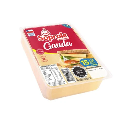 Queso Gauda Laminado 250 g Soprole