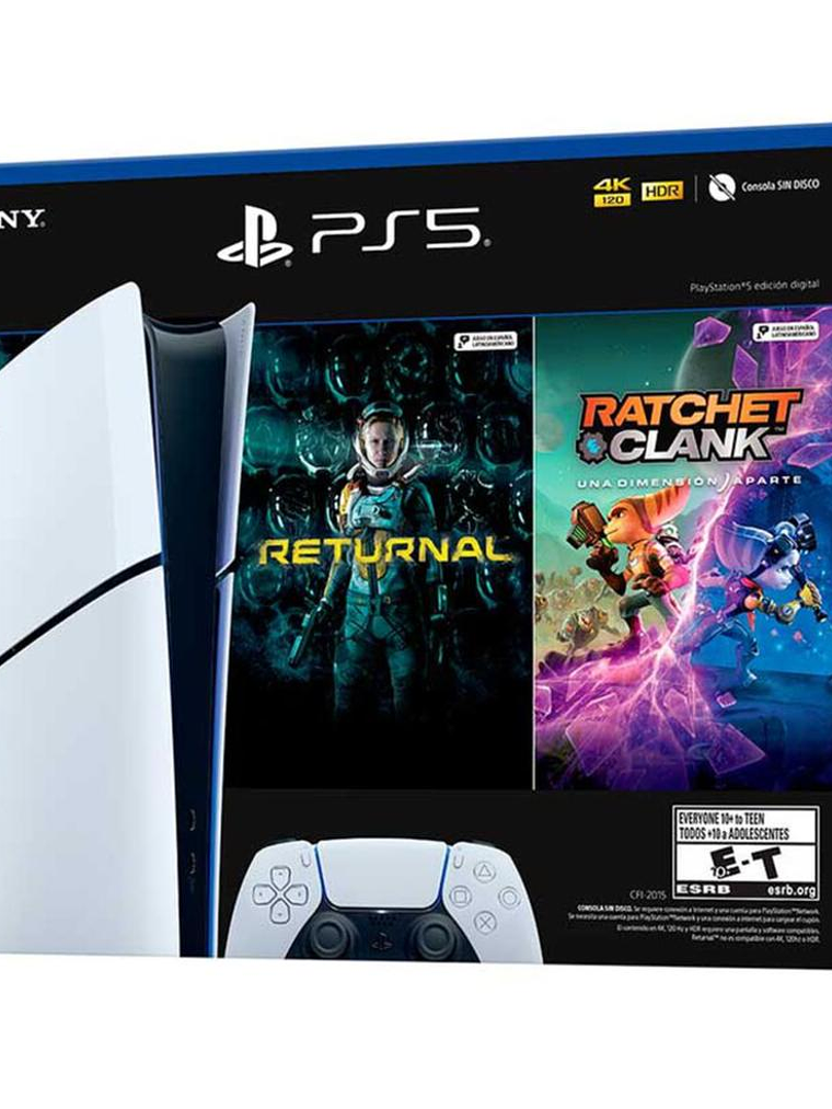 Consola Playstation 5 Slim Digital + Returnal + Ratchet and Clank 1