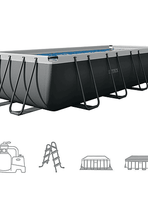 Piscina Estructural Intex Ultra XTR Frame Set 549x274x132 Cm + Bomba + Escalera + Cobertor + Base
