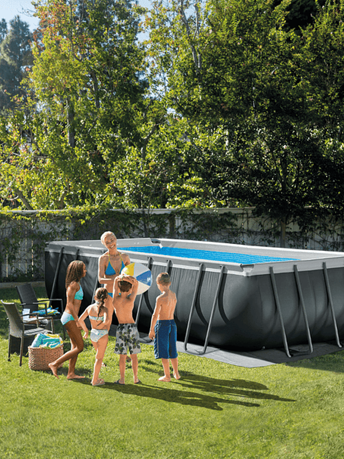 Piscina Estructural Intex Ultra XTR Frame Set 549x274x132 Cm + Bomba + Escalera + Cobertor + Base 6