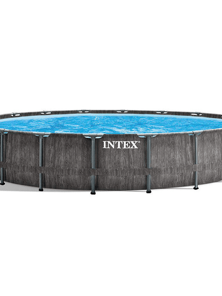 Piscina Estructural Intex Greywood Prisma Frame Set 549x122 Cm + Bomba + Escalera + Cobertor + Base 7