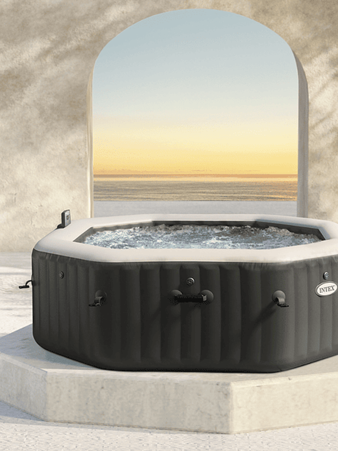 Spa Hot Tub Inflable Intex Jet & Bubble Deluxe Onyx SPA 4 Personas 3