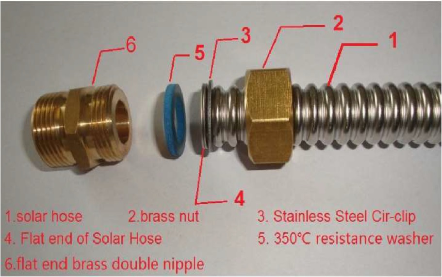 Conector (KIT), para manguera metalica corrugada : 1/2