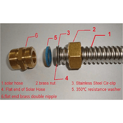 Conector (KIT), para manguera metálica corrugada : 1/2