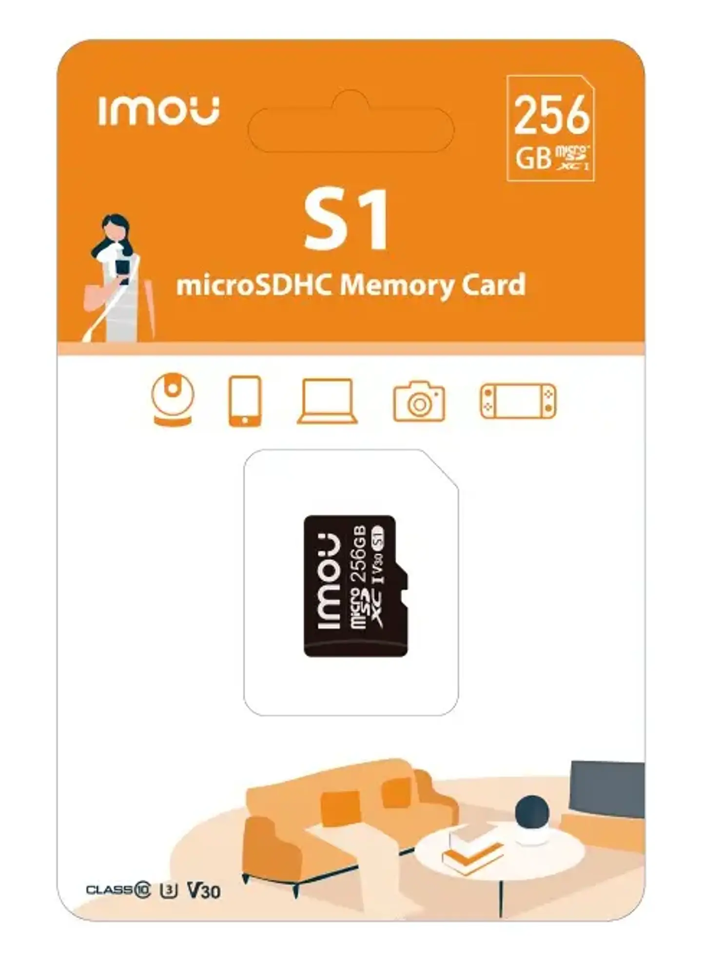 Tarjeta De Memoria Imou Microsd Sd S1 C10 Interior 256gb 1