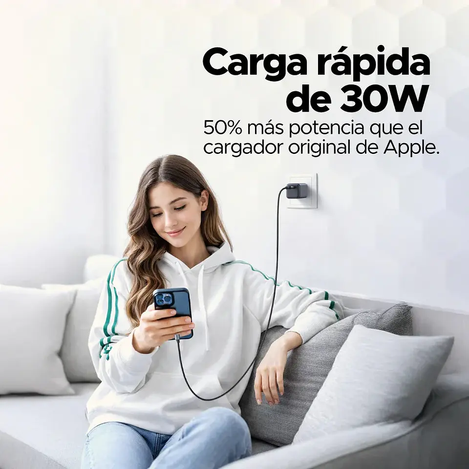 Mini Cargador GaN USB-C 30W 2