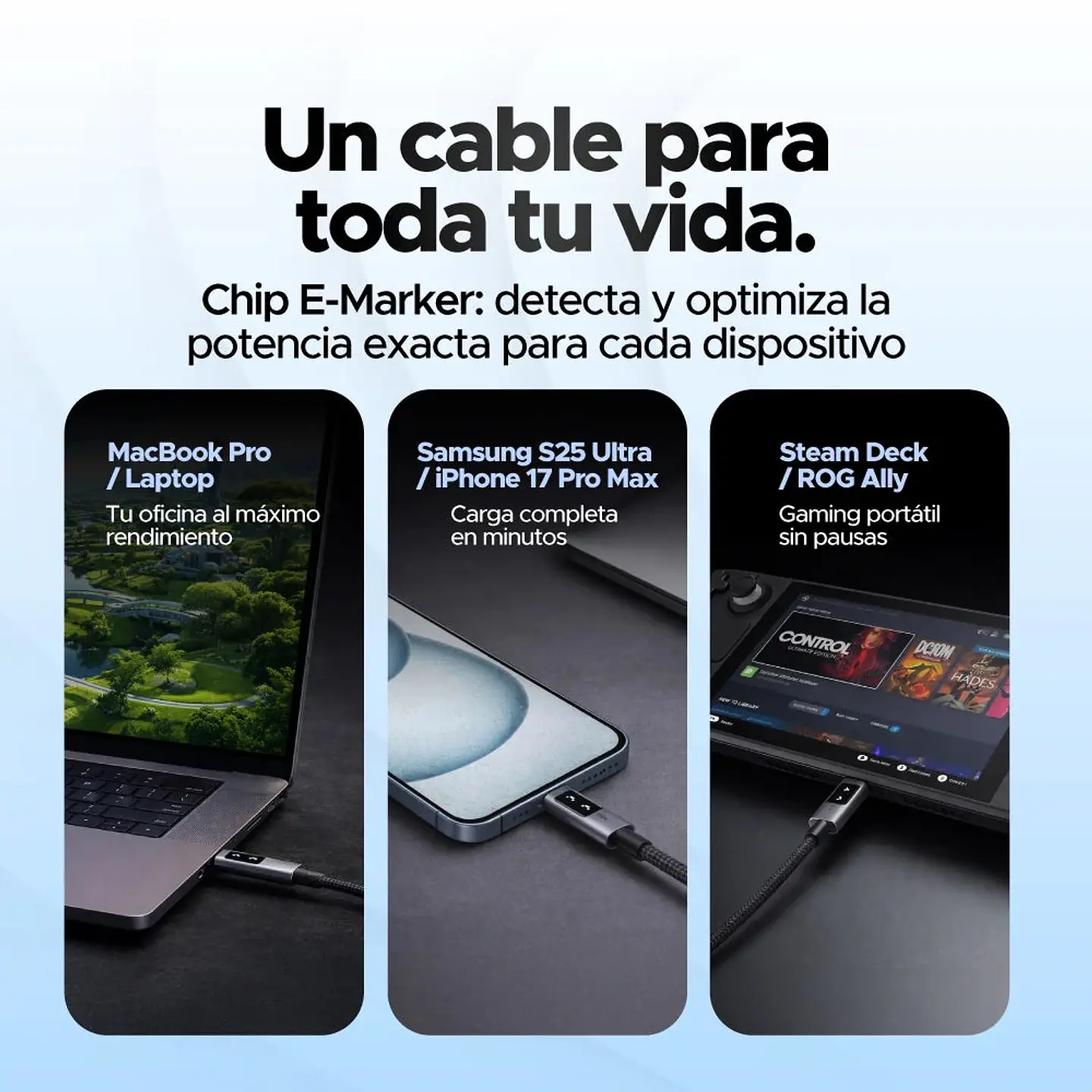 Cable USB-C 100W con Pantalla Digital LED 2