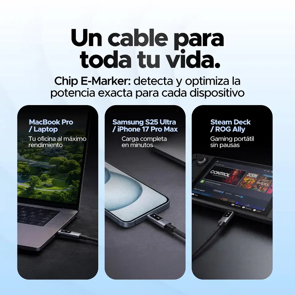 Cable USB-C 100W con Pantalla Digital LED 2
