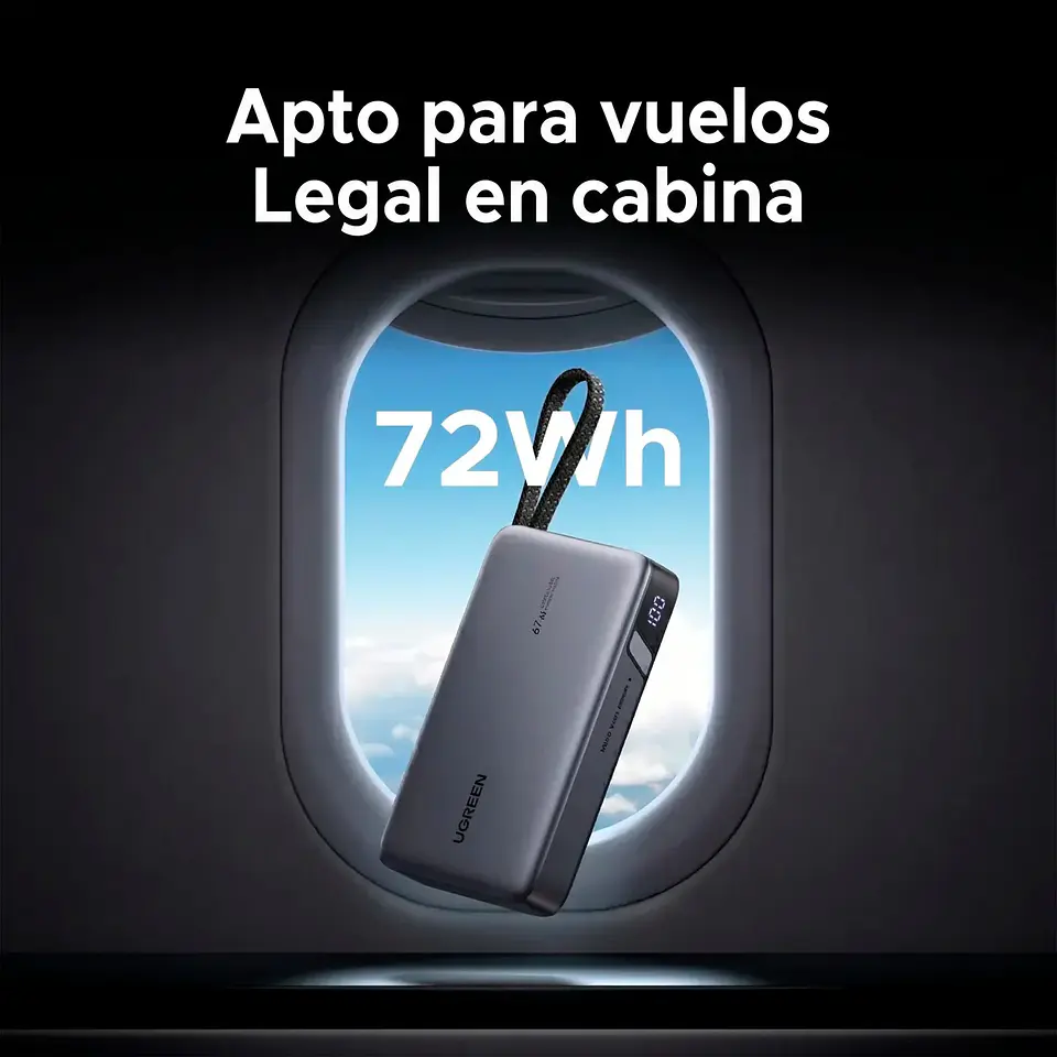 Power Bank Pro 67W (20.000mAh) Cable Integrado 3