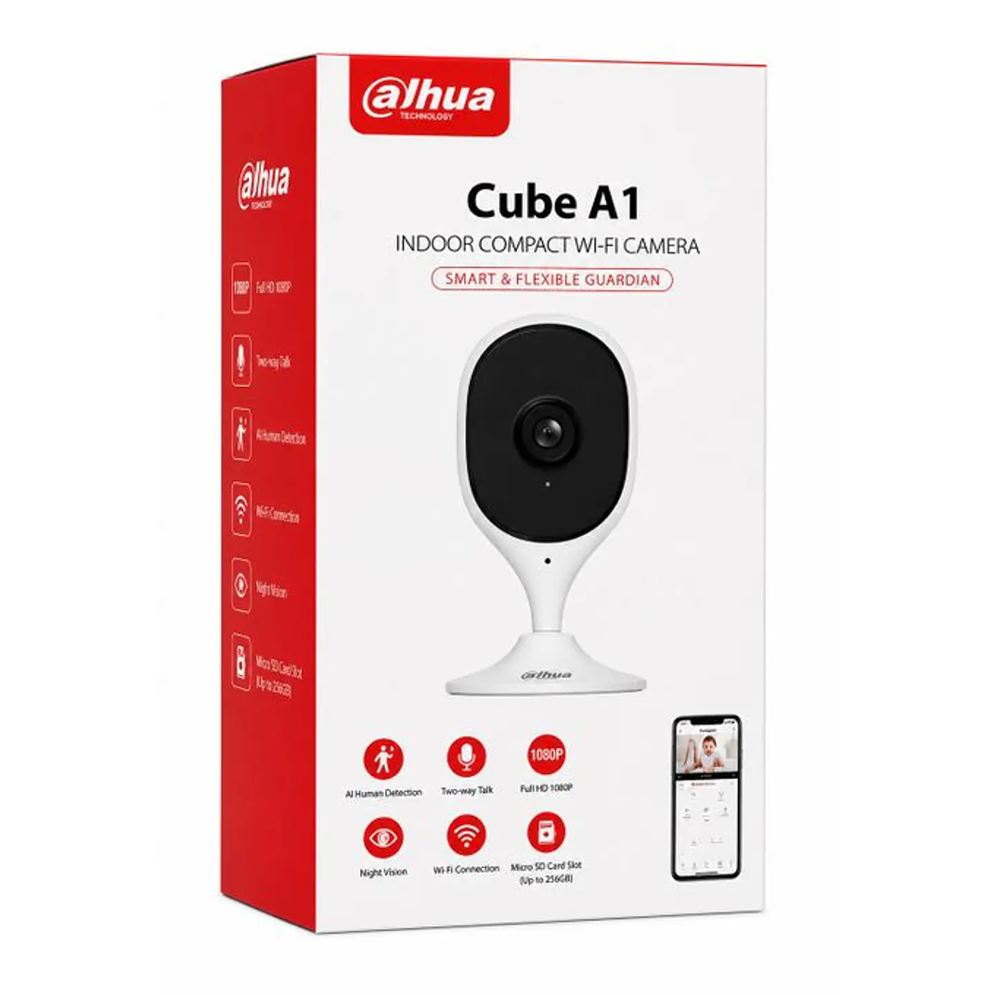 Cámara Ip Dahua Cube A1 3mp Wifi Interior  2
