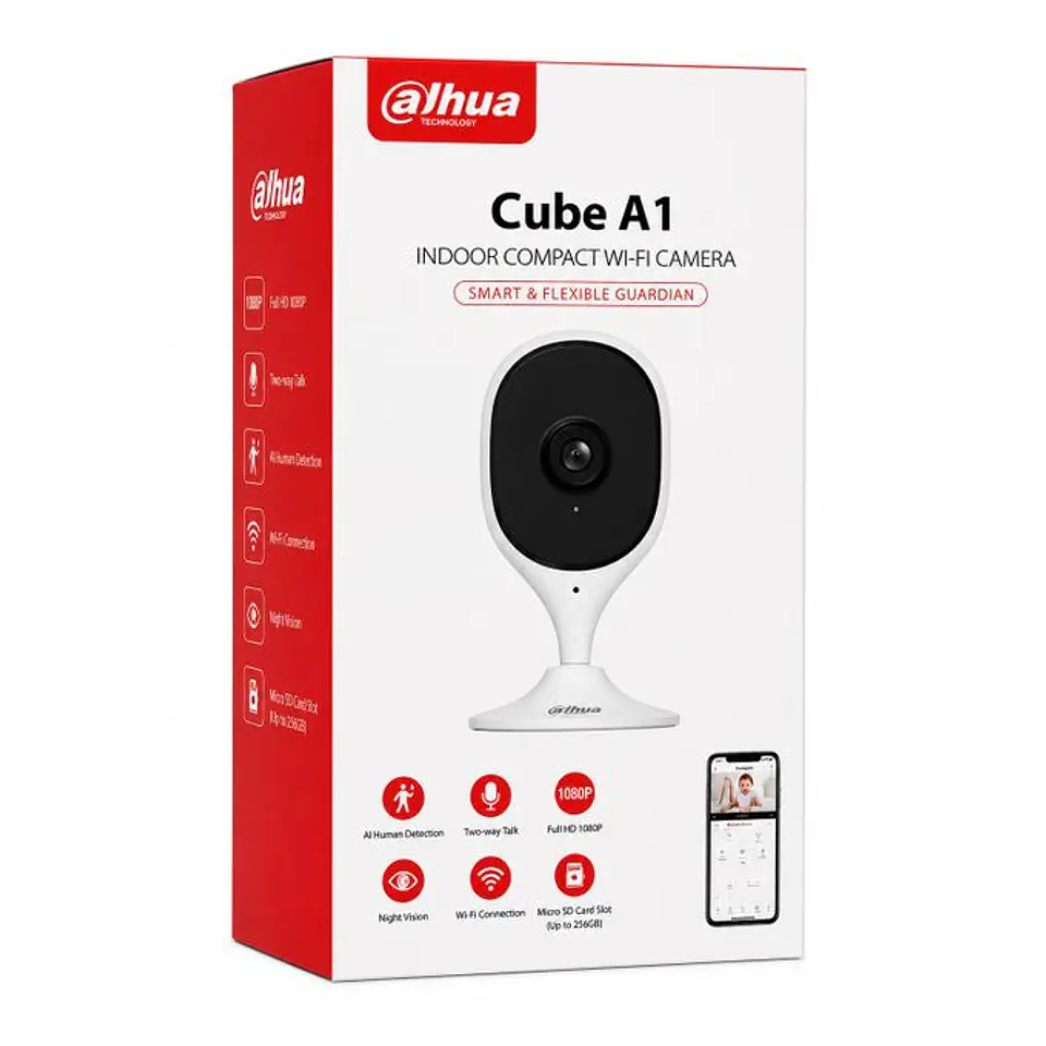 Cámara Ip Dahua Cube A1 3mp Wifi Interior  2