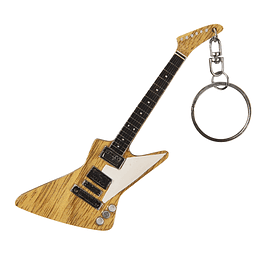 Llavero de guitarra en miniatura de madera EXPLORER