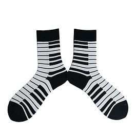 Calcetines de algodón con patrón de Piano 