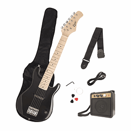 Pack Guitarra niño eléctrica NEGRA + AMP 5W