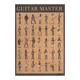 Poster Papel Kraft Guitar Masters