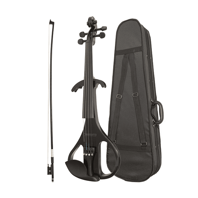 Violin Eléctrico 4/4 Negro con Case y Audífonos