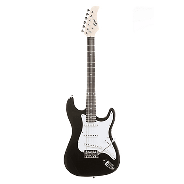 Guitarra  Eléctrica Negra con Blanco 