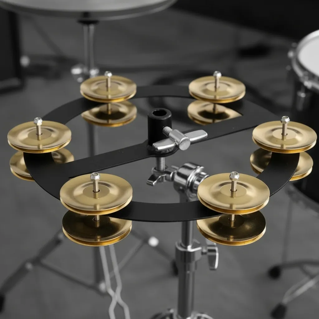 Aro Pandereta Epic 7 Sonajas Efecto Soporte Hi Hat