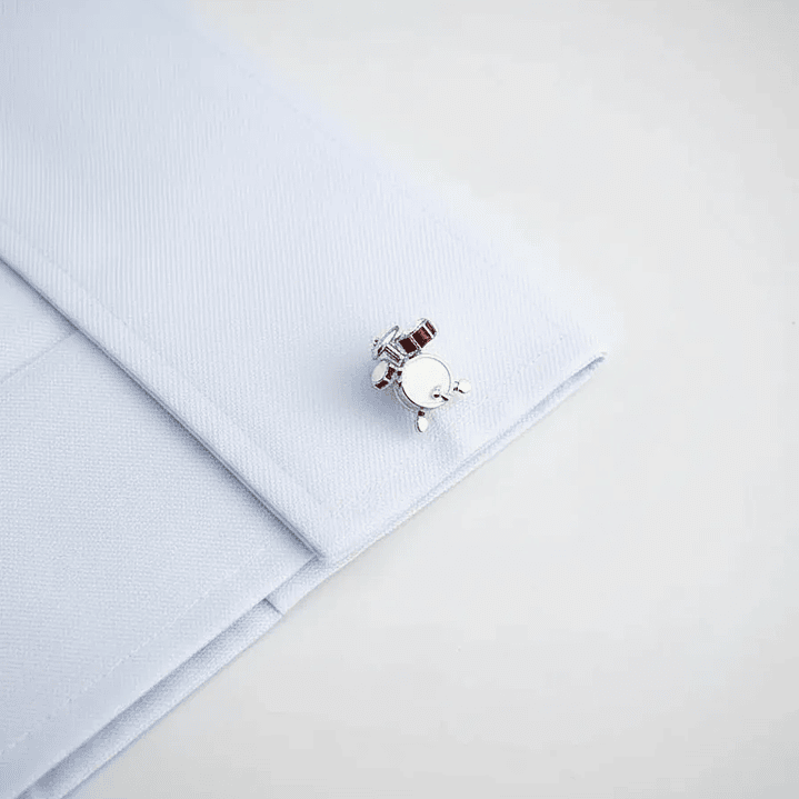 Colleras Gemelos Decomusic Modelo Batería Para Hombre 5