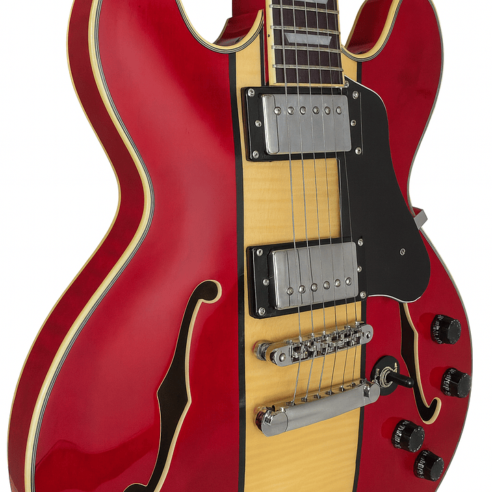 Guitarra Eléctrica Firefly Semi Hollow FF338 Roja 3