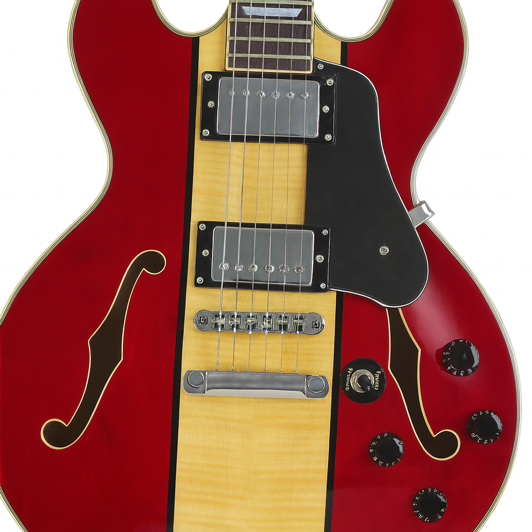 Guitarra Eléctrica Firefly Semi Hollow FF338 Roja 4