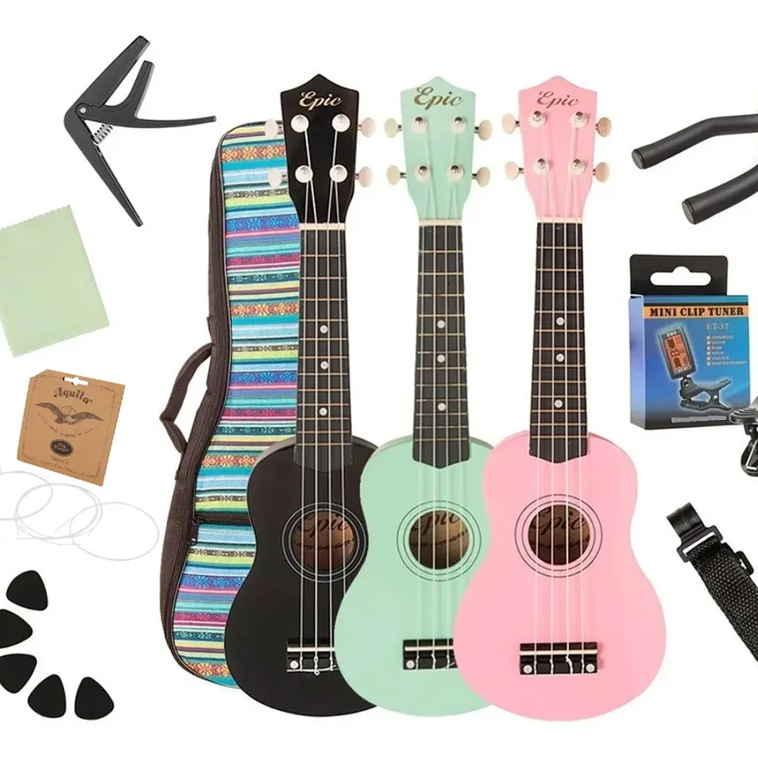 Ukelele Soprano Colores Full Bolso y Accesorios 1