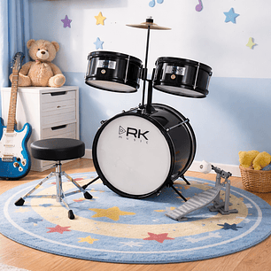 Bateria Para Niño Negra