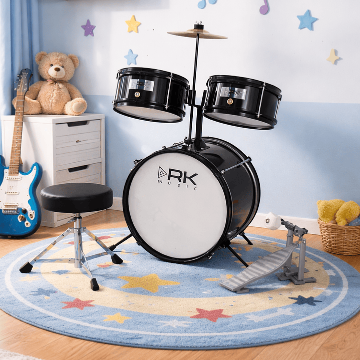 Bateria Para Niño Negra 1