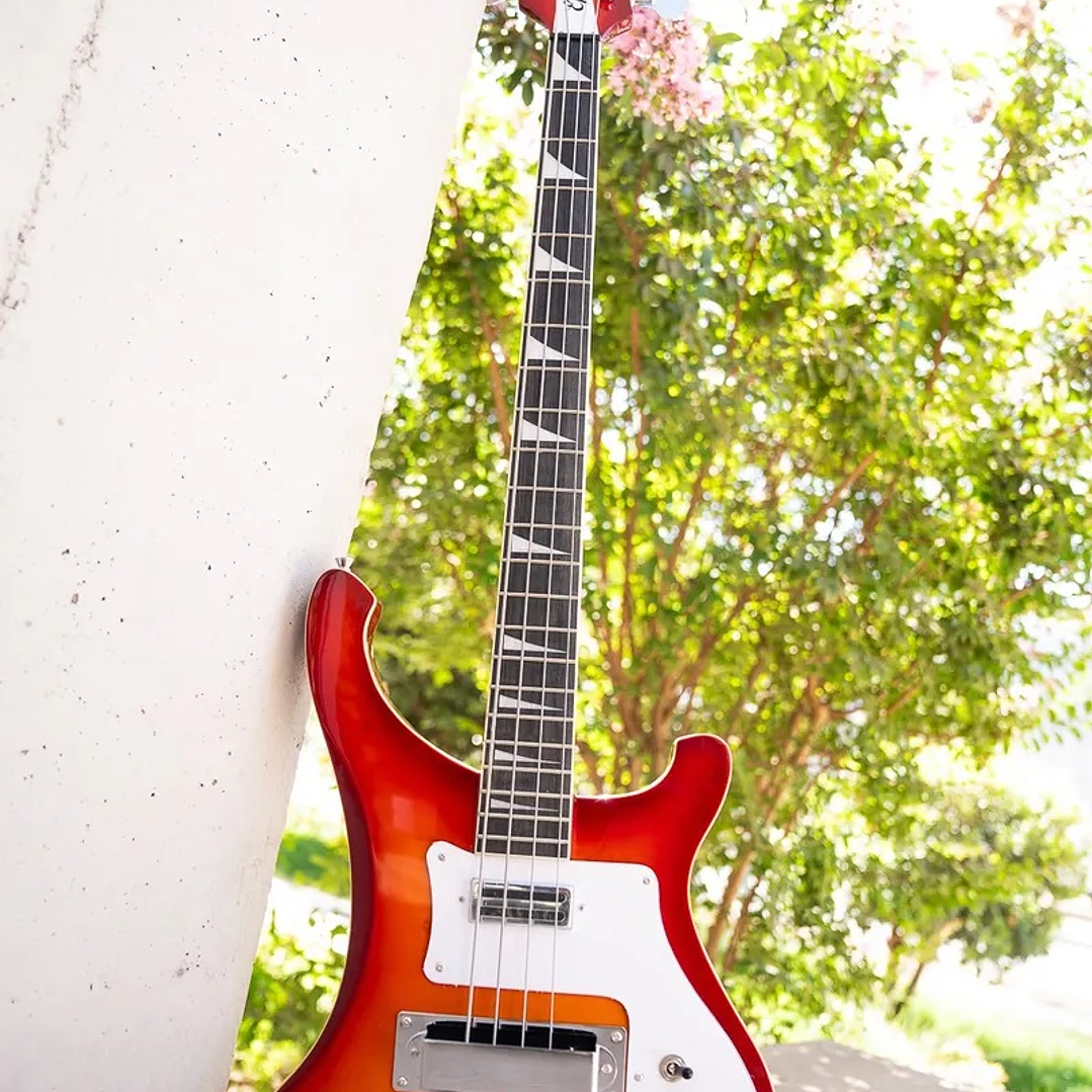 Bajo Eléctrico 4 Cuerdas EPIC RB Tipo Rickenbacker Rojo 4