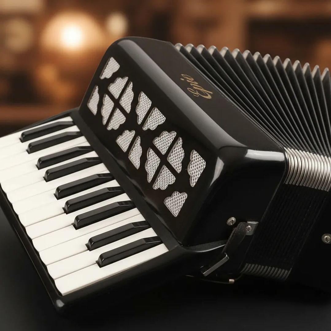 Acordeon 22 teclas 8 bajos Negro Para Adulto 5