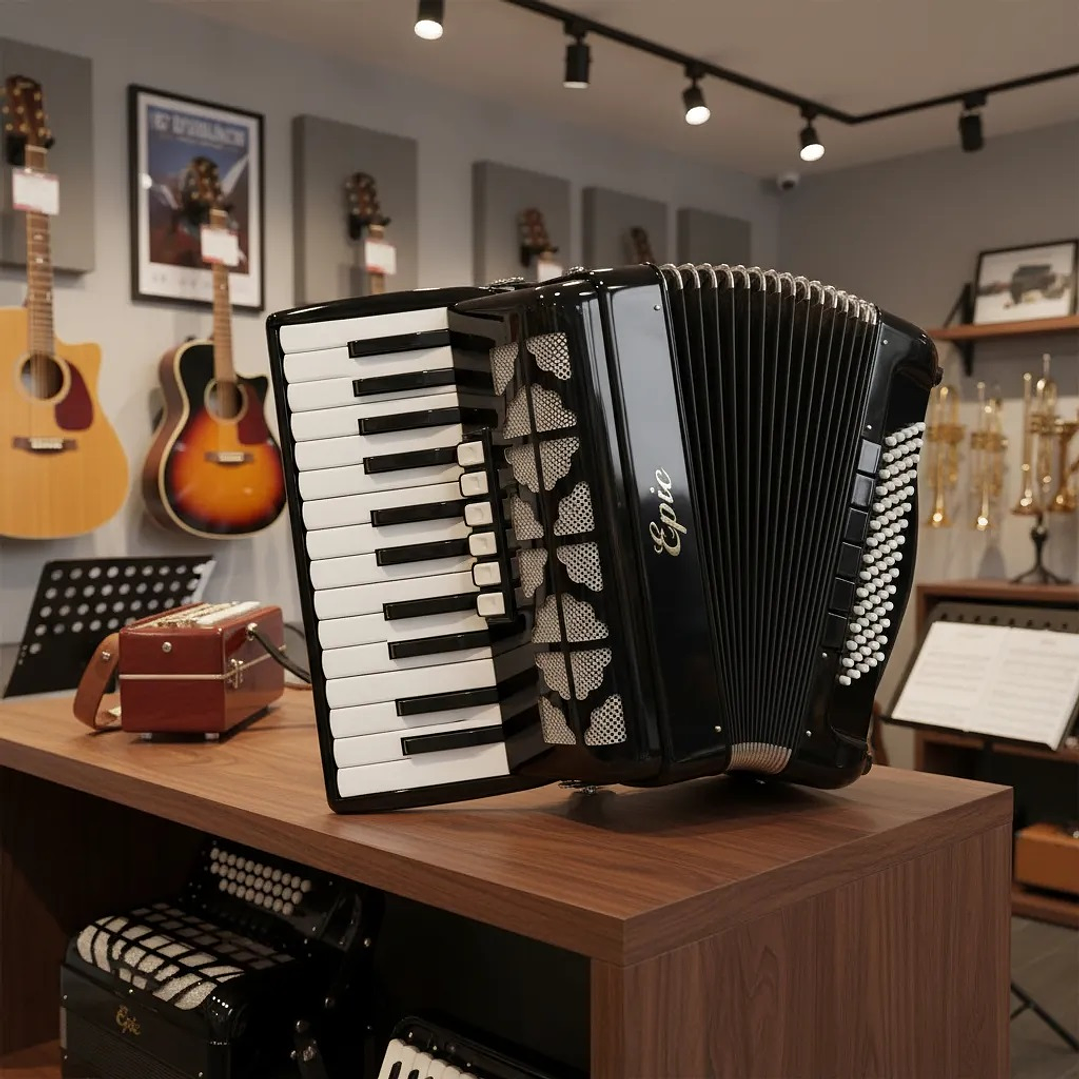 Acordeon 22 teclas 8 bajos Negro Para Adulto 6