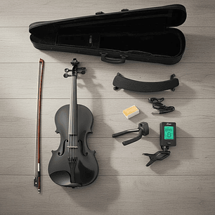 Violin 4/4 Negro con estuche y Acc.