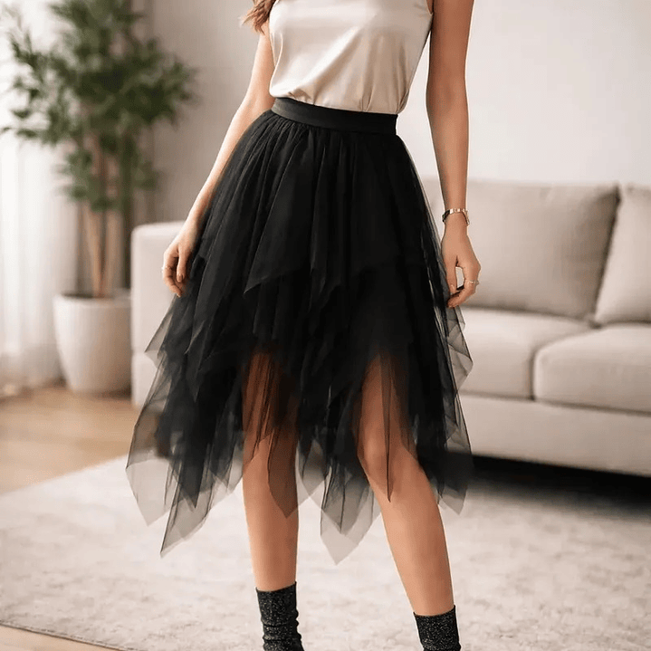 Falda Asimétrica de Tul 4