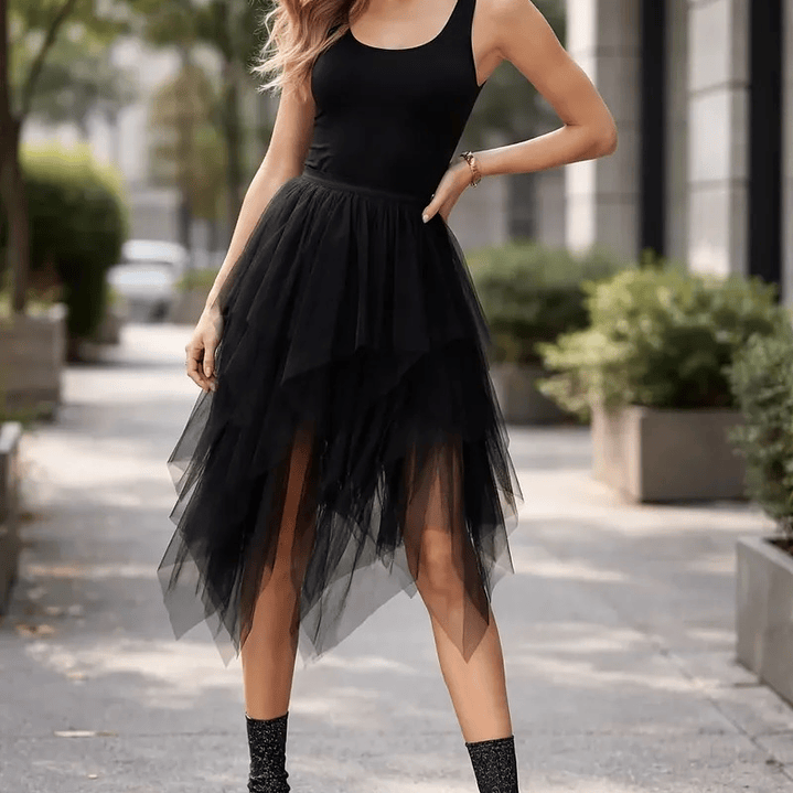 Falda Asimétrica de Tul 1