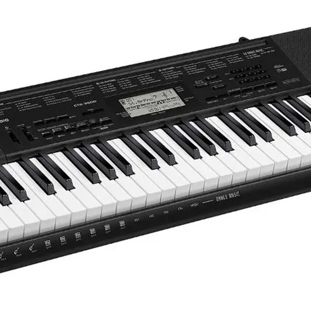 Teclado personal Casio CTK-3500 con fuente de poder Color Negro 2