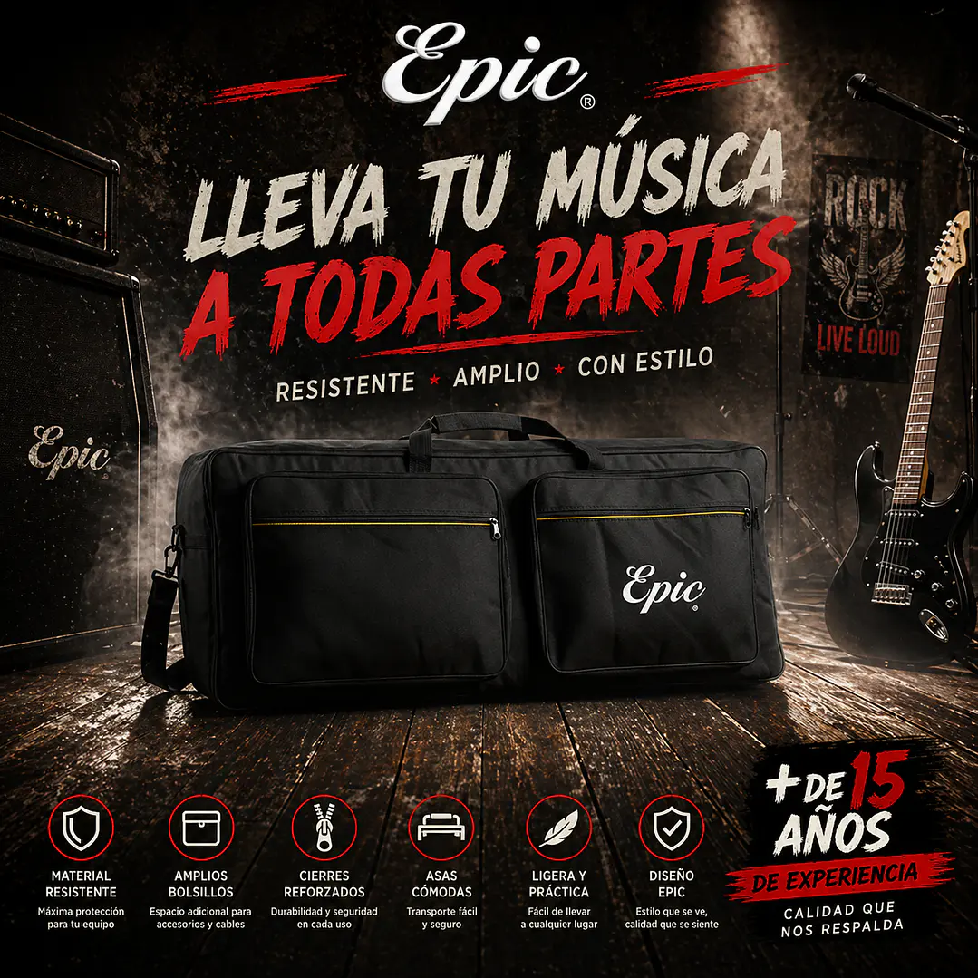 Funda para Teclado 61 Teclas Acolchada Pro – Bolso de Transporte 4
