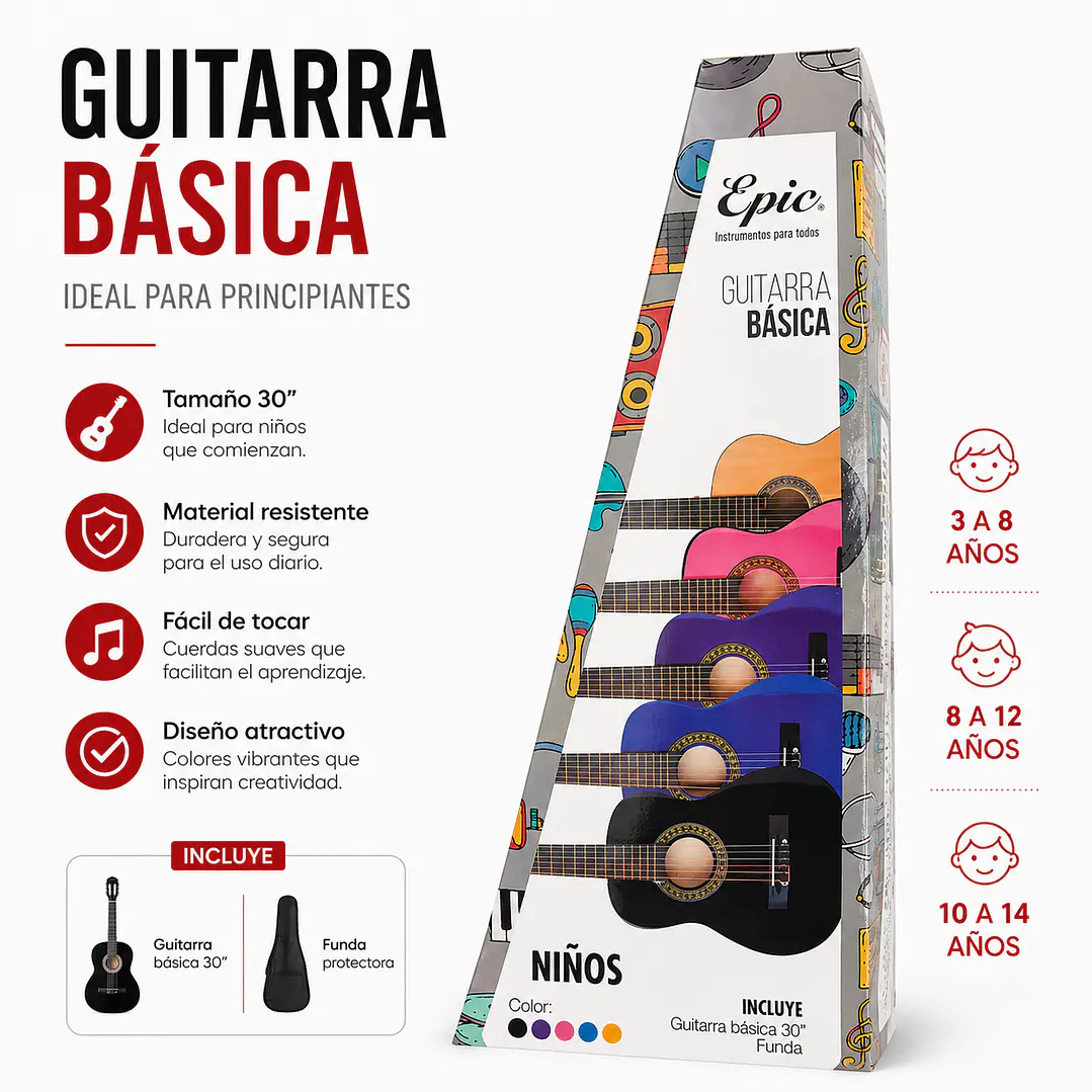 Guitarra Infantil 30 Pulgadas – Guitarra Clásica para Niños 4