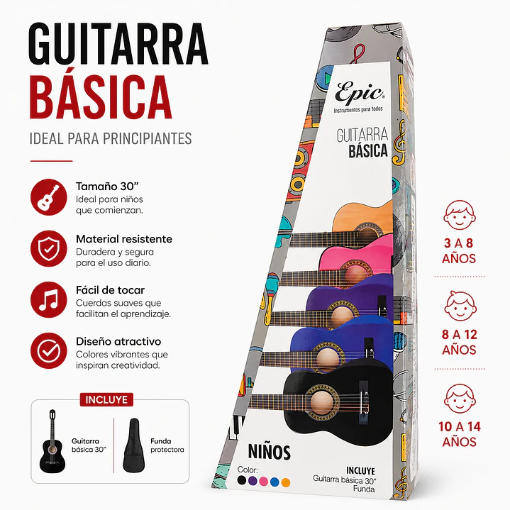 Guitarra Infantil 30 Pulgadas – Guitarra Clásica para Niños 4