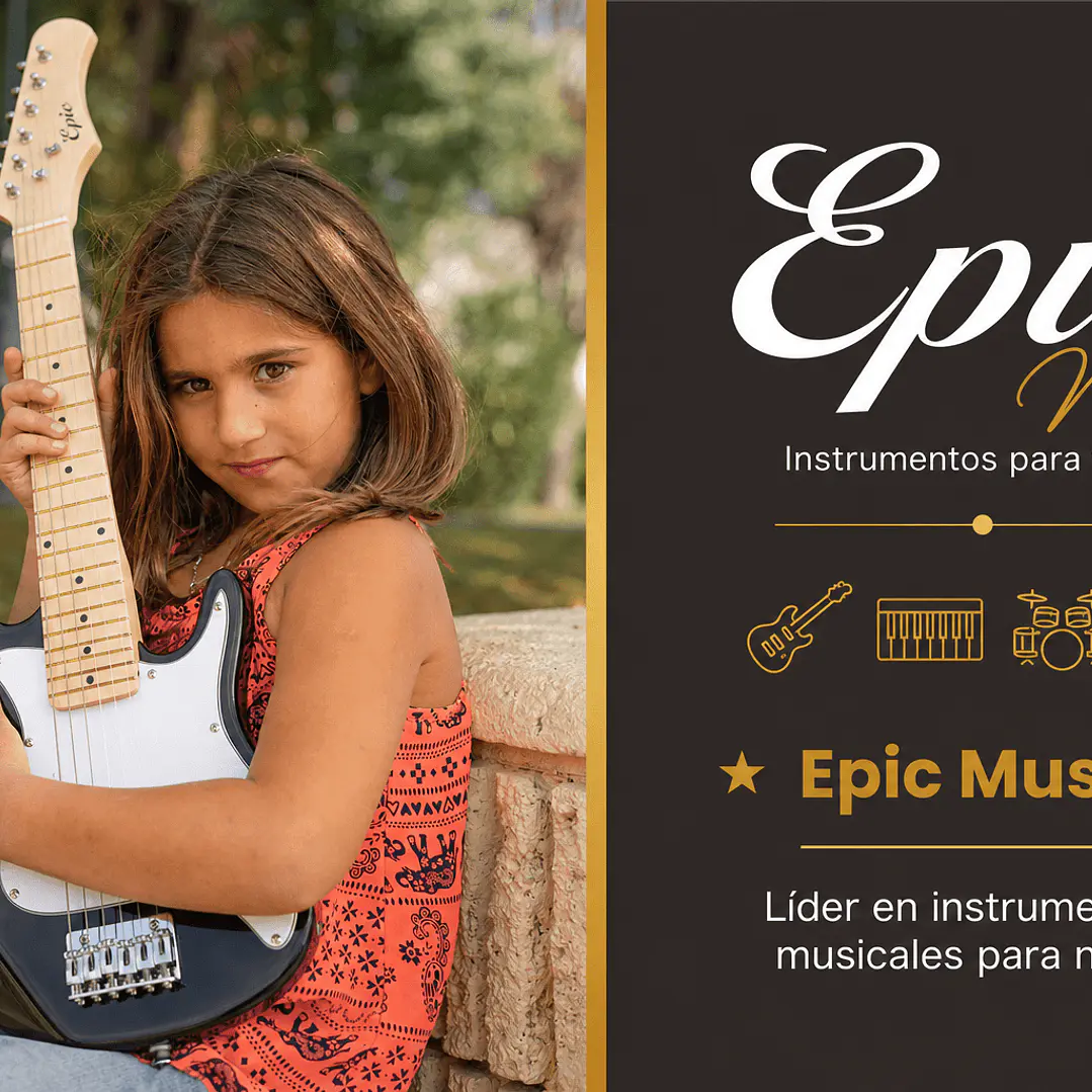 Pack Guitarra Eléctrica Niños 6-10 años + Amplificador + Accesorios 3