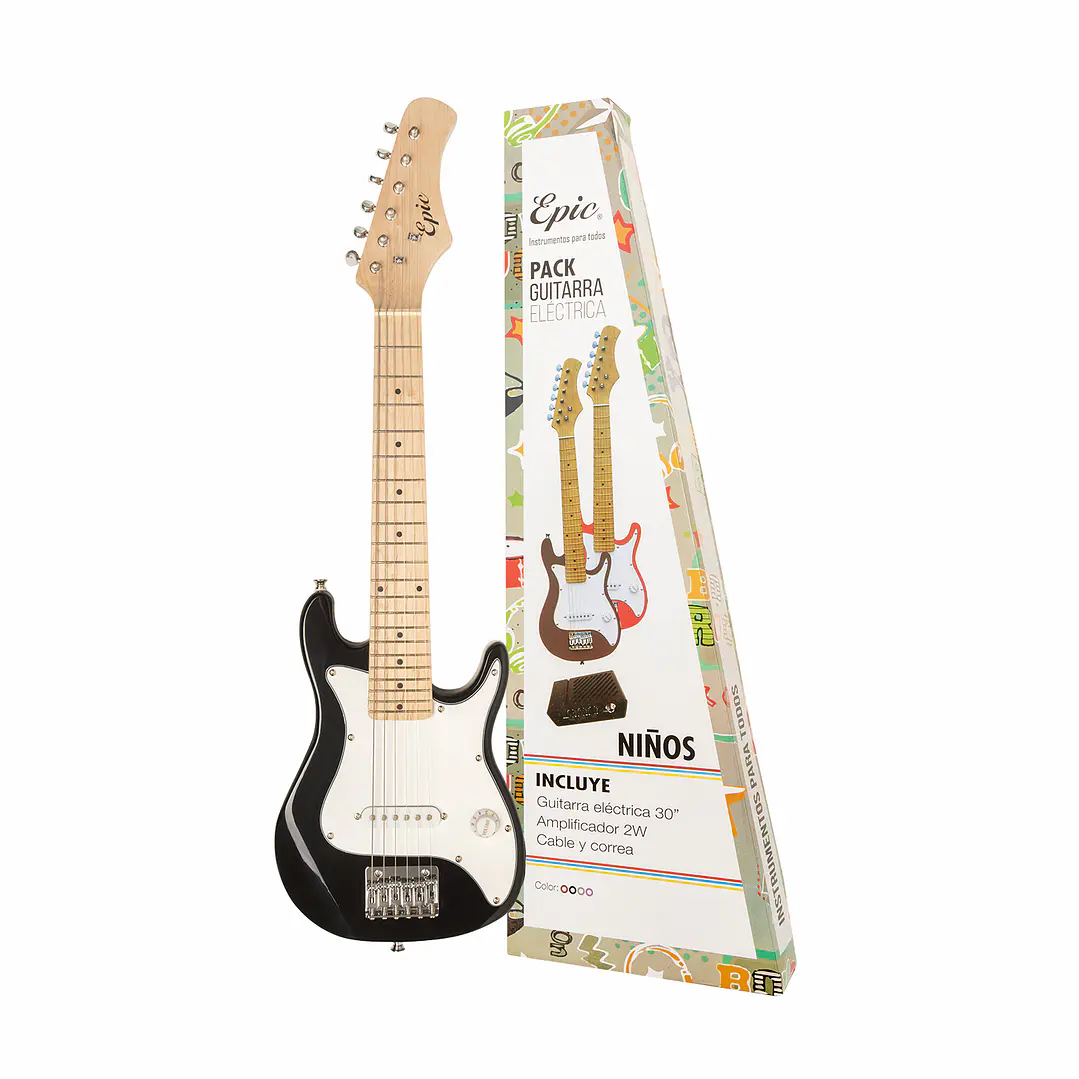 Pack Guitarra Eléctrica Niños 6-10 años + Amplificador + Accesorios 6