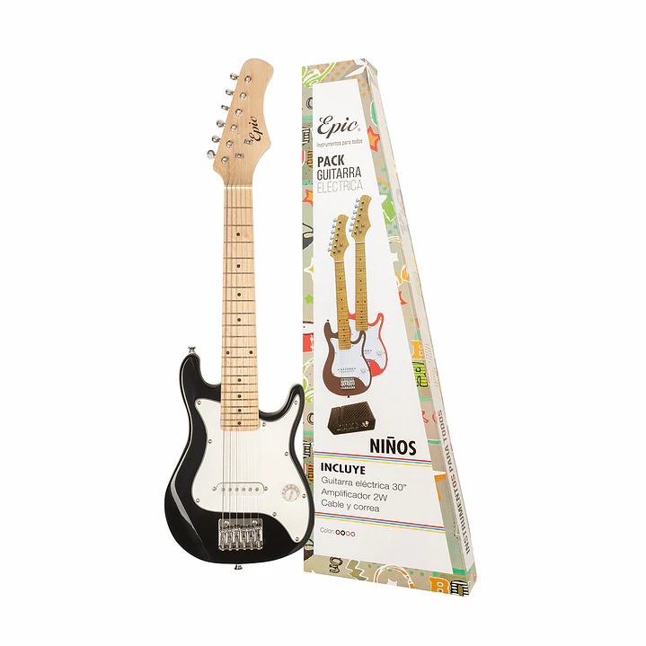 Pack Guitarra Eléctrica Niños 6-10 años + Amplificador + Accesorios 6