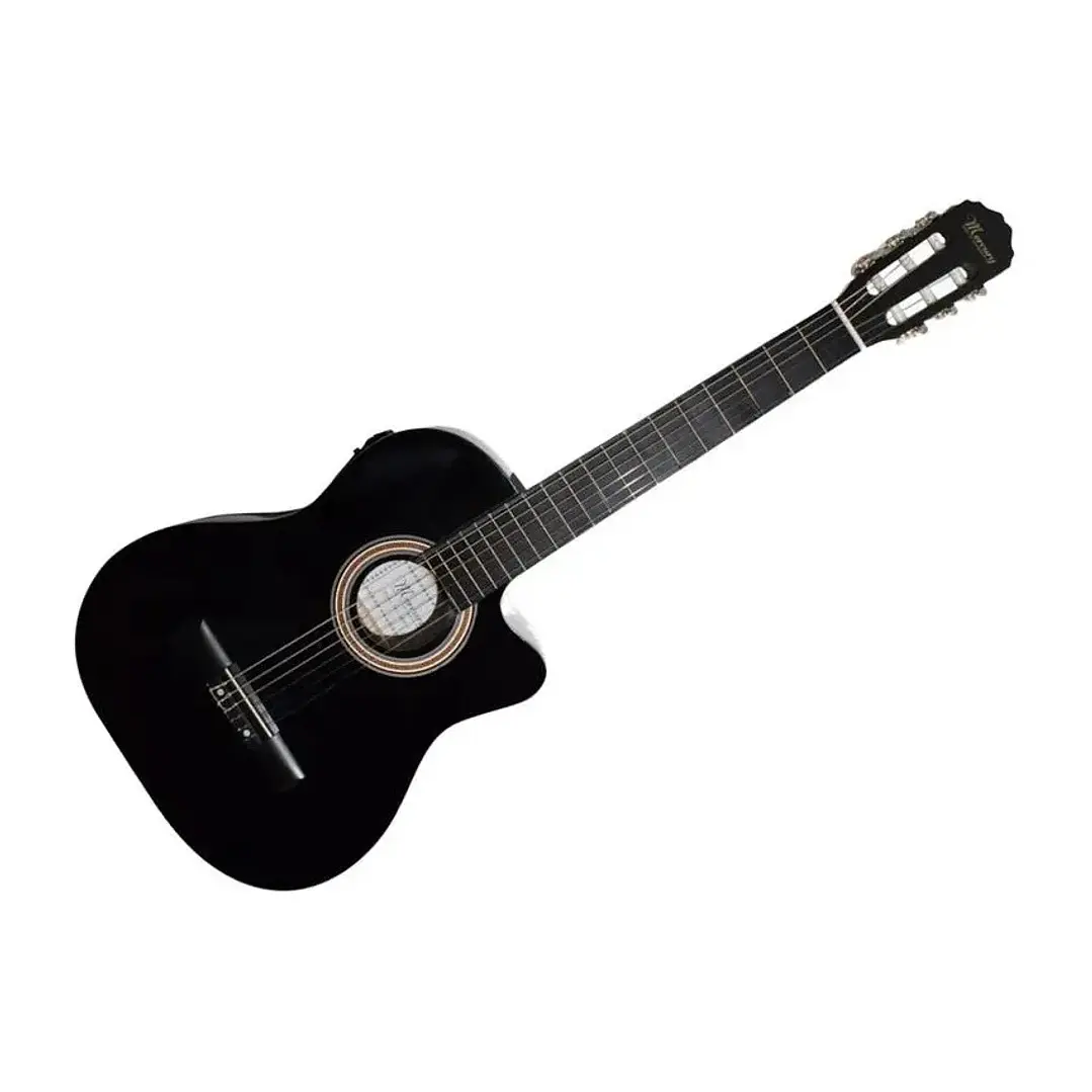 Guitarra clásica electroacústica Mercury MEAN1 para diestros negra 2
